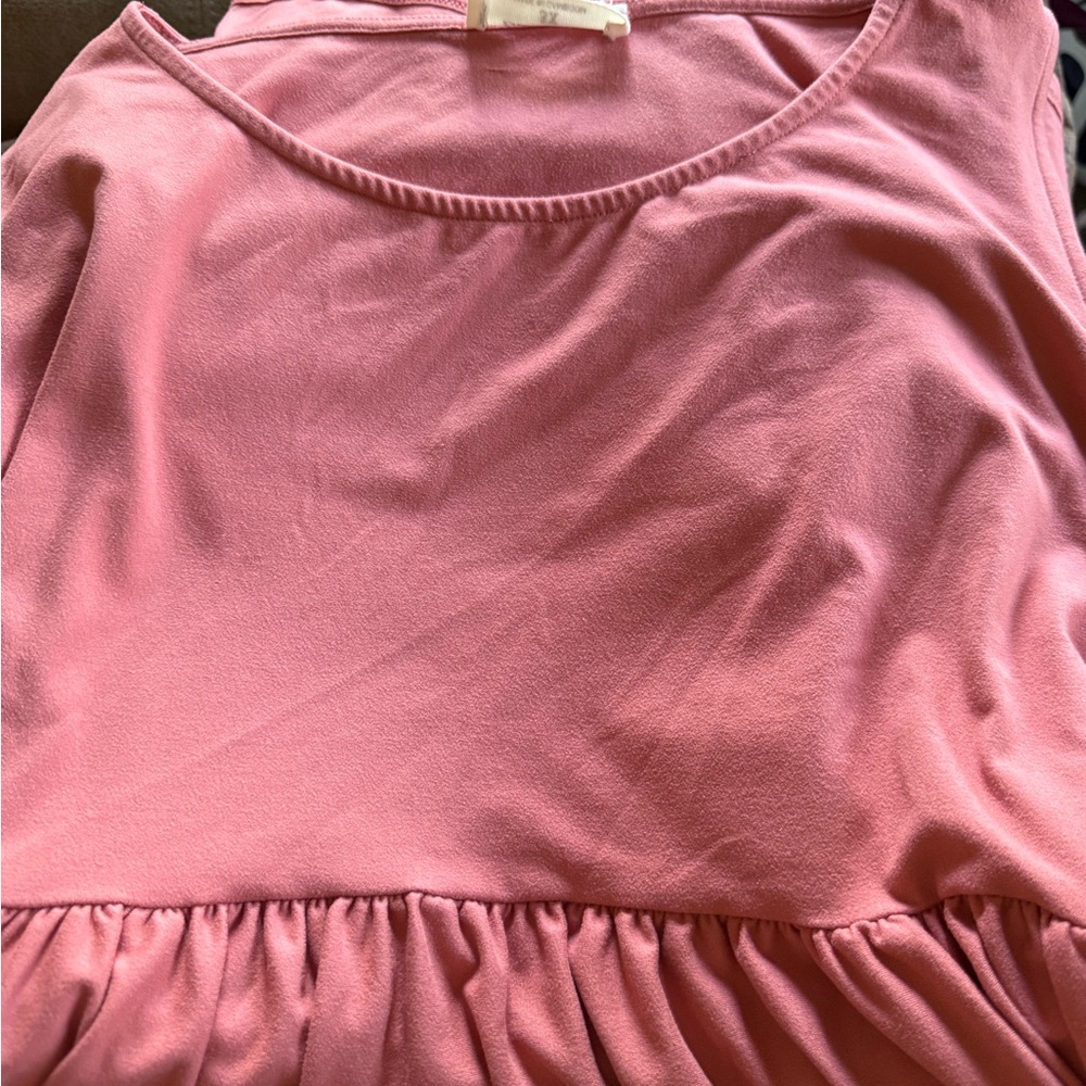 Zenana Outfitters Coral Top 3X